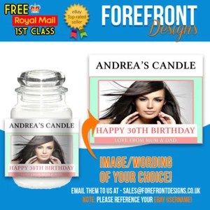 Personalised Photo Candle sticker, Perfect bday/graduation gift - Picture 1 of 2