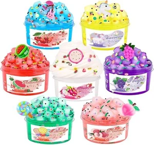7 Pack Jelly Cube Clear Christmas Slime with Butter Slime for Kids, Clear Butter - Picture 1 of 1