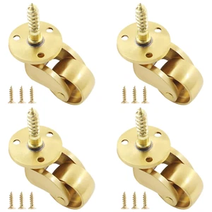 4 Stück Universal Vorbau Rollen Messingrolle Schwerlast 360 Grad drehbar drehbar - Bild 1 von 12