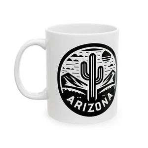 Arizona Kaktus Kaffeebecher Southwest Cactus Desert Saguaro Keramiktasse 2-seitig - Bild 1 von 14