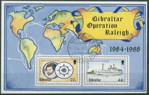 Gibraltar 1988 viaje de investigación "Operación Raleigh" bloque 11 sellado (C70023) - Imagen 1 de 1