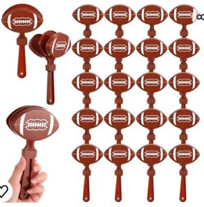 20 Pack Football Party Hand Held Plastic Clappers/Noisemakers, New