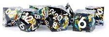 FanRoll by Metallic Dice Games Handcrafted Sharp Edge Resin DND Dice Set: Simmer