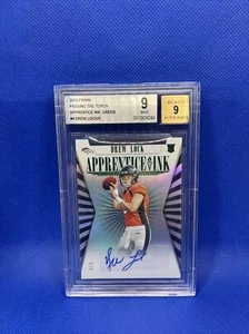 2019 BGS Passing Torch Drew Lock RC Apprentice Ink Auto 3/5 SSP Jersey Match! ๐ฅ - Picture 1 of 3