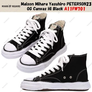 Maison Mihara Yasuhiro PETERSON23 OG Canvas Hi Black A11FW701 - Picture 1 of 9