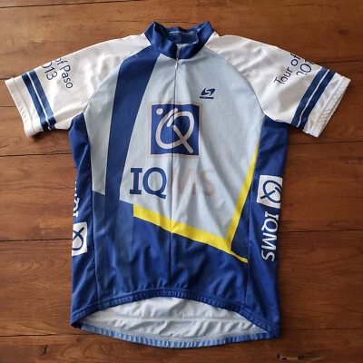 Camiseta deportiva de ciclismo Paso Robles M/L Tour 2013 IQMS azul blanco mediana grande Foto 1 de 4