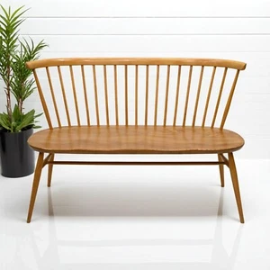 Vintage Ercol Love Seat Model 450 Ercol's Natural Finish Elm FREE UK Delivery - Picture 1 of 23