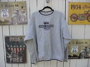 HARLEY DAVIDSON ARMEY NAVY SWEASHIRT BRANDT'S WABASH IN CHEST 48 - Picture 1 of 4