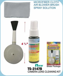 Kamera Objektiv Reiniger Kit LCD Reinigung Spray Mikrofaser Tuch Luftgebläse Bürste Set - Bild 1 von 4