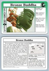 Bronze Buddha #15.15 - Earth & Us - Treasures Of The Earth Grolier Card - Picture 1 of 1
