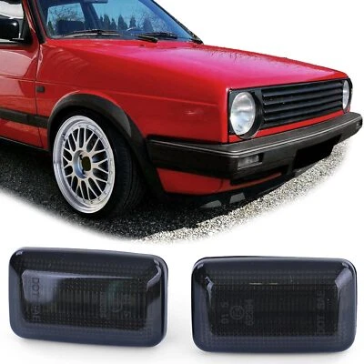 Intermitente lateral LED negro para VW Golf 1 2 I II Jetta Polo 86C Corrado - Imagen 1 de 4