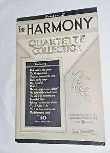 Colección Harmony Quartette Nº 2 voces masculinas 24 canciones partituras piano - Imagen 1 de 4