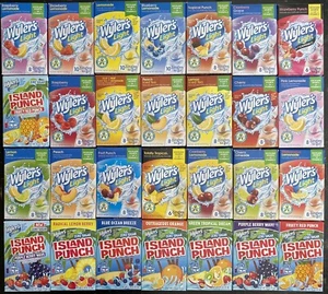 80 PACKETS WYLERS Variety Drink Mix 18 Different FLAVORED SINGLES TO GO - NO BOX - Picture 1 of 3