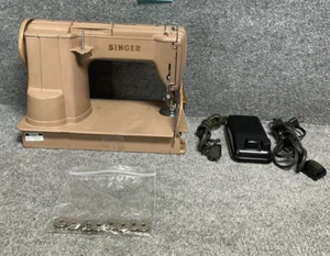 Singer 301A Nähmaschine 🧵🎚️ mit Pedal & Zubehör braun - Bild 1 von 20