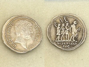 (8.45g)Ancient Roman Hadrian/Dicsiplina Denarius Solid silver Coin Rare #P78 - Picture 1 of 19
