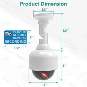 WALI Dummy Fake Security Dome Camera with 1 Flashing Red LED Light and Security - Bild 1 von 6