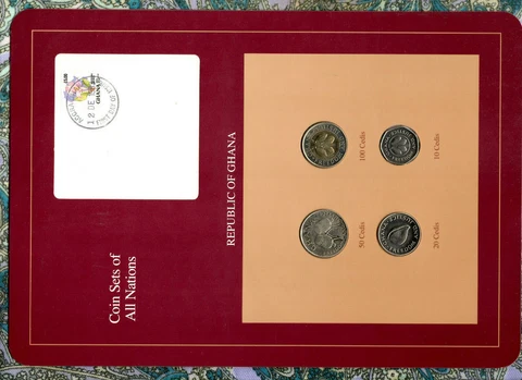 Coin Sets of All Nations Ghana UNC 100, 50, 20, 10 Cedis 1991 Cover