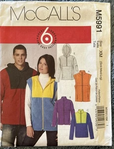 McCall's Sewing Pattern M5991 Unisex Vest, Jacket and Top Uncut Sizes 34-48 FF - Picture 1 of 2