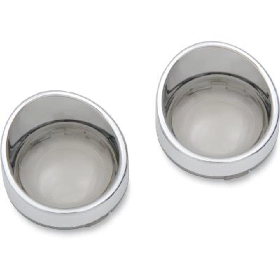 Lentes y visera de señal de giro de humo cromadas V-Twin 33-1273 para Harley Deuce Foto 1 de 1