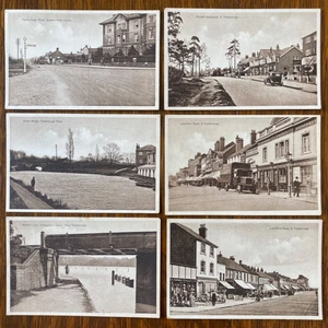 FARNBOROUGH, HAMPSHIRE 6 Antique c1920 Photograph Post Cards - Picture 1 of 2