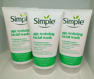 3 x Simple Regeneration Age Resistant Facial Wash 150 ml, für alle Hauttypen - Bild 1 von 2