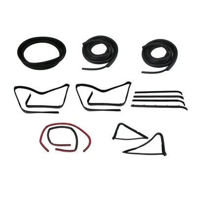 Kit completo de sellado molduras de ventana todo negro para serie F 80-86 Foto 1 de 4
