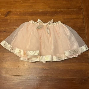 Disney Parks Bippidi Boppiti Boutique Girls Size Medium 7/8 Tutu Skirt Pink Gold - Picture 1 of 8