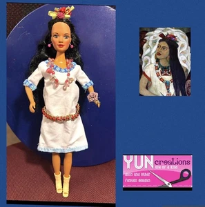 Malintzin OOAK Barbie Puppe OOAK Handmade Sammler Kunst Malinche Marina Mexico - Bild 1 von 11