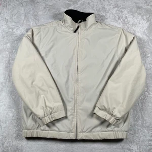 Chaqueta forrada de vellón beige Eddie Bauer para hombre cremallera completa alta talla L - Imagen 1 de 10