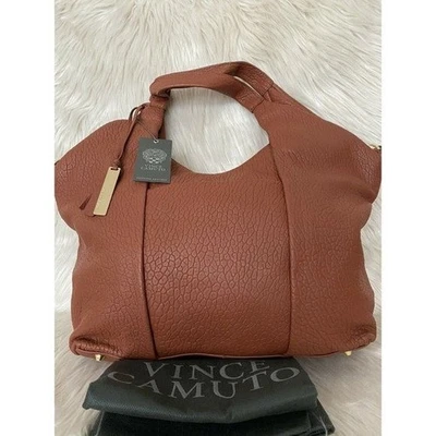 Bolso de Mano Vince Camuto Convertible Cuero de Cordero Plisado Steph Cálido Bolso de Especias A381186 Foto 1 de 4