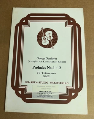 George Gershwin Preludes 1 & 2  Guitar sheet music - Image 1 of 3