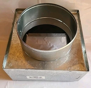 6 Inch Duct Square to Round Transition Box Duct Adapter Connector Insulated - Picture 1 of 8