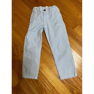 Hope & Henry Seersucker 100% Organic Cotton Pants Adjustable Waist Size 4 - Picture 1 of 5