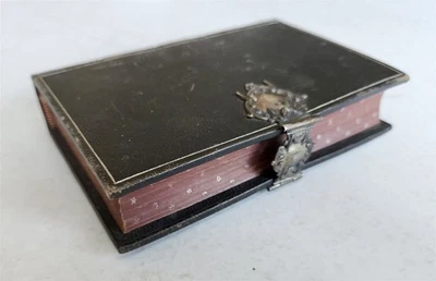 1886 GERMAN HYMNAL BOOK w/ SILVER CLASP antique  - Image 1 of 4