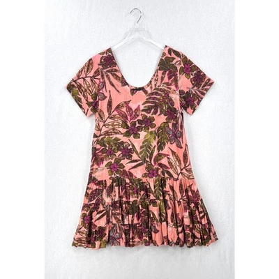 JAMS WORLD Hattie Dress Womens Medium Fuschia Fern Pink Floral Vintage Y2K NEW - Image 1 of 4