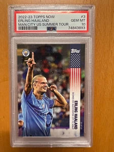 2022/23 TOPPS NOW Erling Haaland #3 Man City EE. UU. Summer Tour Debut PSA 10 - Imagen 1 de 1