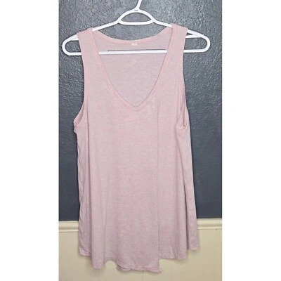 Camiseta sin mangas Lululemon cuello en V frente abierto atlética informal rosa talla 10-12? Foto 1 de 4