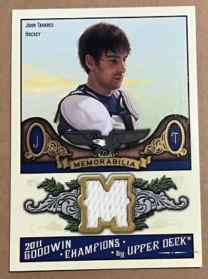 2011 JOHN TAVARES UPPER DECK GOODWIN CHAMPIONS  MEMORABILIA JERSEY #M-TA LEAFS - Image 1 of 2