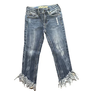 JOE’S JEANS GIRLS SKINNY JEANS W/ FRINGE BOTTOM SIZE 5 MINT CONDITION - Picture 1 of 7