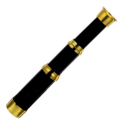 Pirate Telescope - Plastic - Black/Gold - Costume Accessory Prop - Image 1 of 2