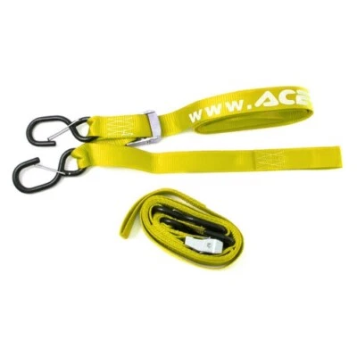 Acerbis Spanngurte Gelb 25mm Motorrad Zurr Gurt Anhänger Haken Schlaufe MX Cross - Bild 1 von 2