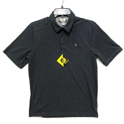 Volcom Polo Shirt Big Boys Size XL Charcoal Gray Blackout Skate - Image 1 of 4