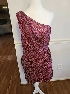 Vestido Ramy Brook New York Correa Única Fushia Brillante Talla X-Lg - Imagen 1 de 8