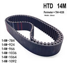HTD-14M Closed Loop Synchronous Timing Belt Pitch 14mm Width=30mm For Pulley CNC