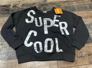 Gymboree Super Cool Cropped Gray Sweatshirt Nwt Girls S 5 6 - Picture 1 of 1