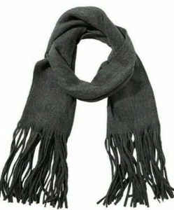 Lucky Brand Damen Schal mit Fransen Farbe dunkelgrau - Bild 1 von 2