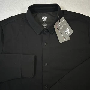 Under 5'10" Hemd Herren L schwarz Flex Button Down Hemd leicht Stretch NEU Neu mit Etikett - Bild 1 von 7