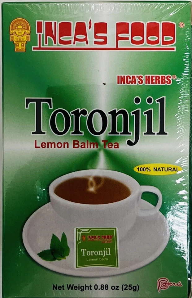 Inca's Food Te Toronjil . Tea 25 Bags Pack X2 Cajas Peruvian