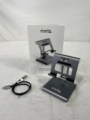 Plugable USB-C Docking Station with Tablet or Phone Stand 100w Charging UDS-7IN1 - Image 1 of 2