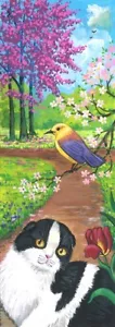DOBLE LONGITUD ACEO IMPRESIÓN DE PINTURA ESCOCESA PLEGABLE ESMOQUIN GATO RYTA Arte de Primavera 🙂 - Imagen 1 de 1